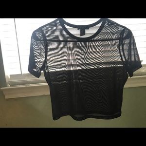 Black Mesh Croptop